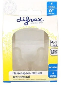 Difrax Flessenspeen Natural - Maat Small - 2 Stuks -Zuigelingenvoeding 865x1200 1