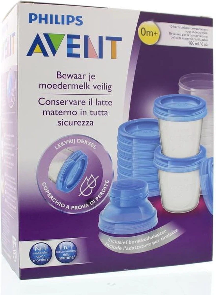 Philips Avent SCF618/10 Bewaarbekers Voor Babyvoeding - 180 Ml - 10 Stuks 11 Philips Avent SCF618/10 Bewaarbekers Voor Babyvoeding - 180 Ml - 10 Stuks - Afbeelding 9