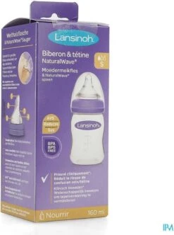 Lansinoh 160 Ml Natural Wave Fles 75860 -Zuigelingenvoeding 892x1200