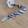 Speenkoord Zebraprint, Speenkoord Jongen, Speenkoord Meisje, Baby Speenkoord, Leren Speenkoord, Bibs Speen, Kraamcadeau, Kraamkado