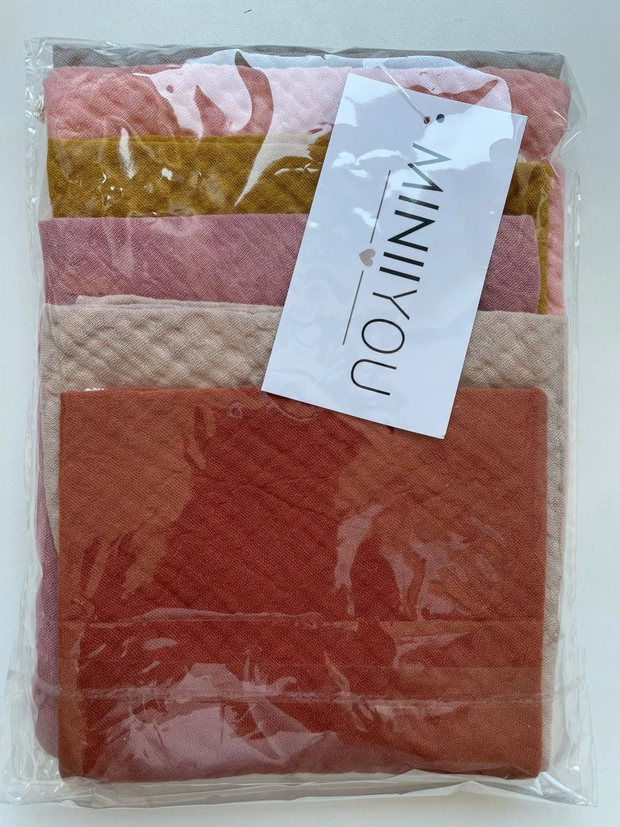 MINIIYOU - 6 Stuks - Hydrofiele Bandana Slabbetjes Meisje Franjes - Roze Geel - Beige 11 MINIIYOU - 6 Stuks - Hydrofiele Bandana Slabbetjes Meisje Franjes - Roze Geel - Beige - Afbeelding 9