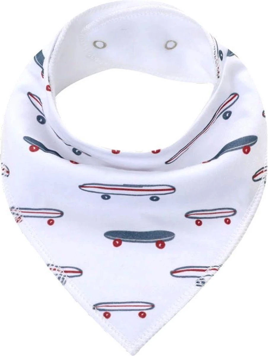 6 Stuks - Bandana Kwijl Slabbetjes - Strepen Skateboard - Waterproof – Fleece 7 6 Stuks - Bandana Kwijl Slabbetjes - Strepen Skateboard - Waterproof – Fleece - Afbeelding 5