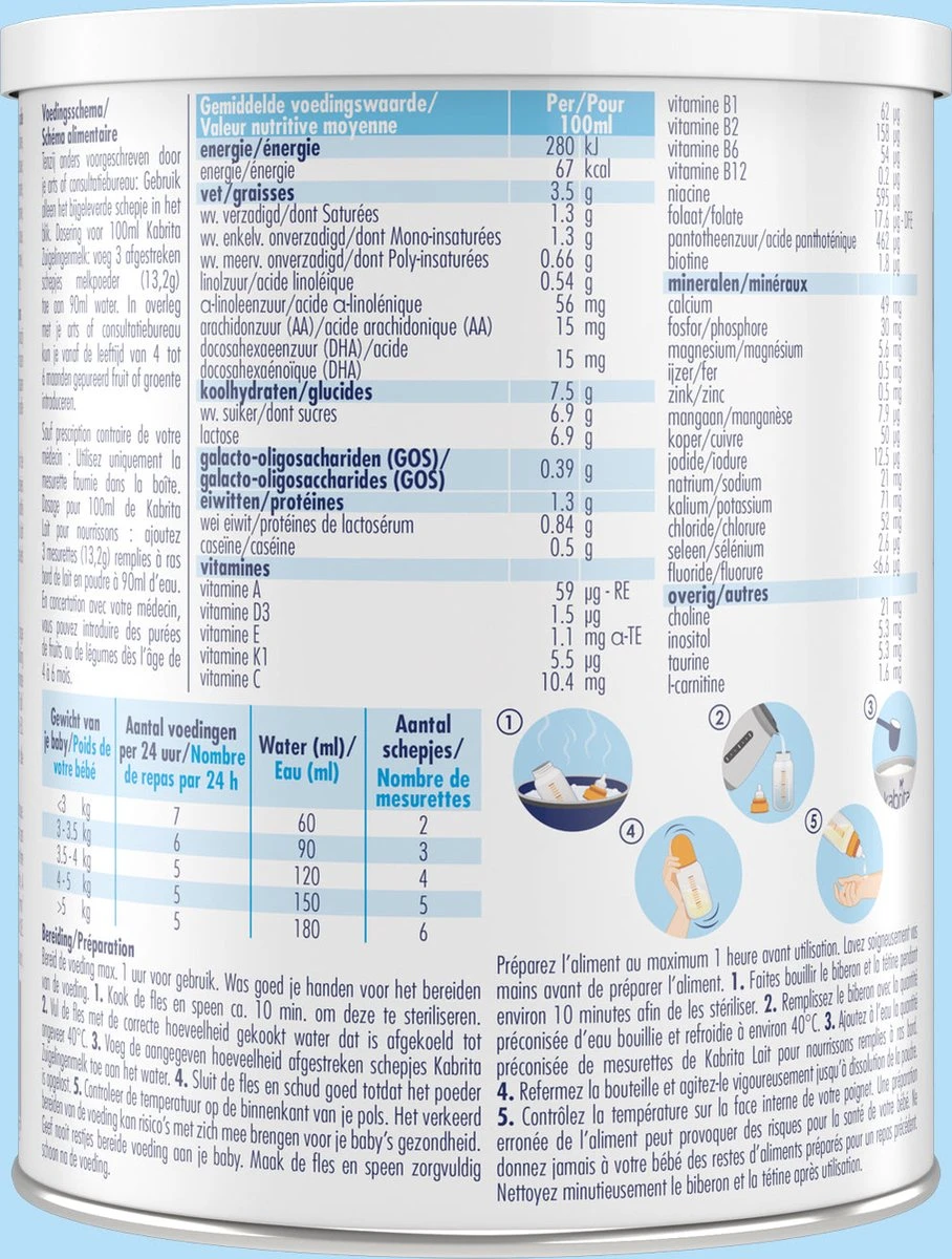 Kabrita 1 Zuigelingenmelk - Zuigelingenvoeding 0-6 Maanden - 400g 10 Kabrita 1 Zuigelingenmelk - Zuigelingenvoeding 0-6 Maanden - 400g - Afbeelding 8
