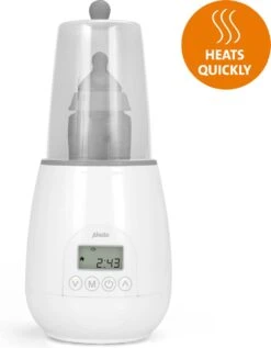 Alecto BW-700 - Snelle Digitale Flessenwarmer 500W Voor Opwarmen, Steriliseren En Ontdooien - Inclusief Stoomkap - Bediening Via Display - Wit -Zuigelingenvoeding 935x1200