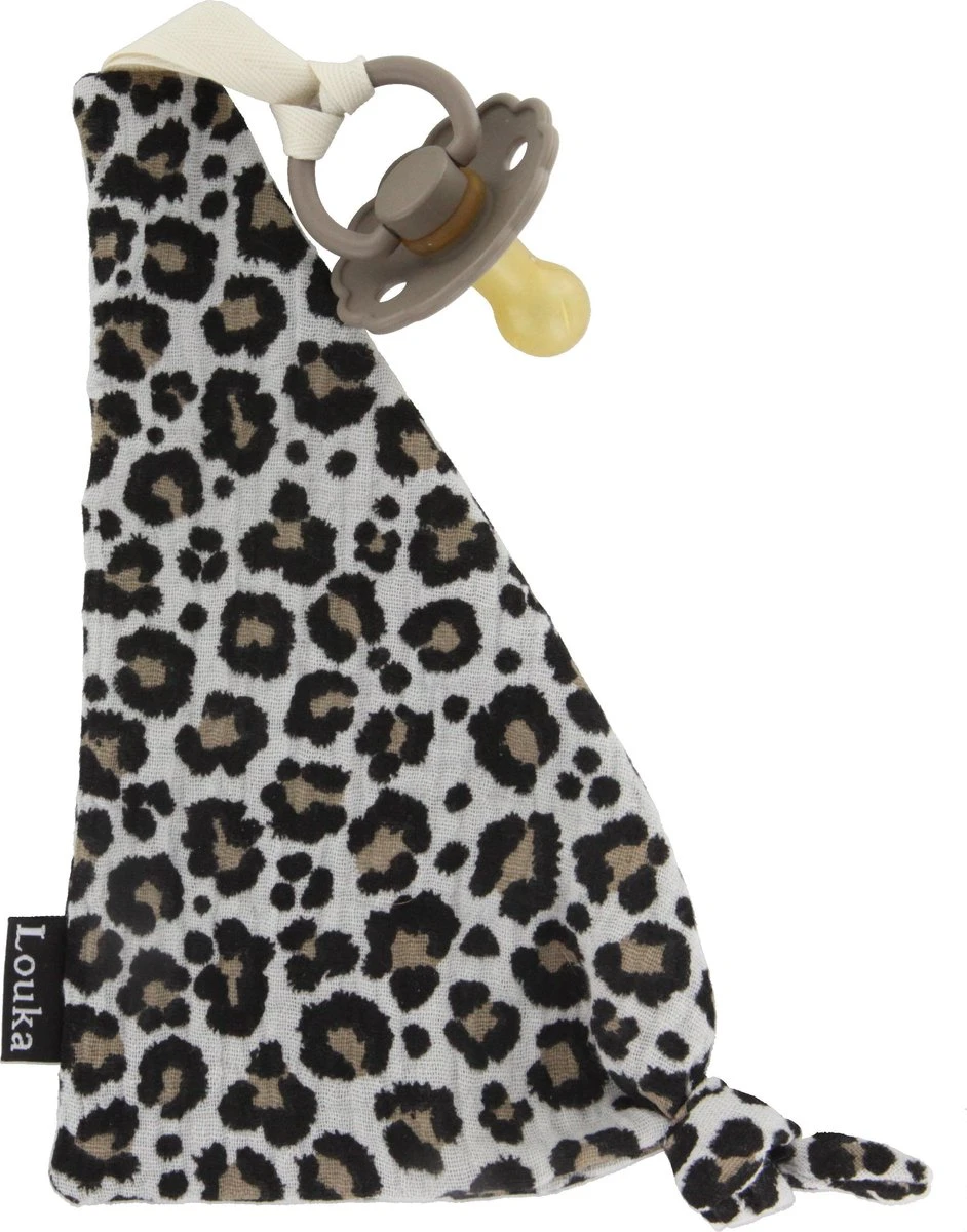 Louka Speendoekje Driehoek Panter - Bruin - Beige - Jongen Meisje - Hydrofiel Katoen - Speenknuffel - Excl. Frigg Speen 3 Louka Speendoekje Driehoek Panter - Bruin - Beige - Jongen Meisje - Hydrofiel Katoen - Speenknuffel - Excl. Frigg Speen