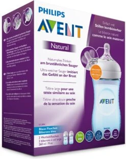 Philips Avent Natural Babyfles - SCF035/27 Babyfles (1m+) Voor Langzame Toevoer - 2x -Zuigelingenvoeding 957x1200