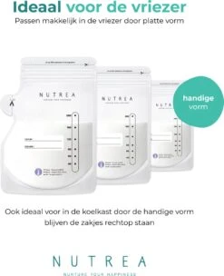 Nutrea – 100 Stuks – Moedermelk Bewaarzakjes Met Schenktuit – 200 Ml – Inclusief Pen – Borstvoeding Bewaarzakje 13 Nutrea – 100 Stuks – Moedermelk Bewaarzakjes Met Schenktuit – 200 Ml – Inclusief Pen – Borstvoeding Bewaarzakje -Zuigelingenvoeding 974x1200 3