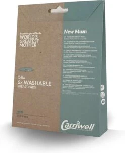 Carriwell Carriwel Zoogcompressen - Biokatoen - Wasbaar – Wit – 6 Stuks Met Wasnet -Zuigelingenvoeding 983x1200