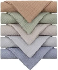 Lalieloe Spuugdoekjes - Monddoekjes - Blauw - Met Lusje - 23 X 23 Cm